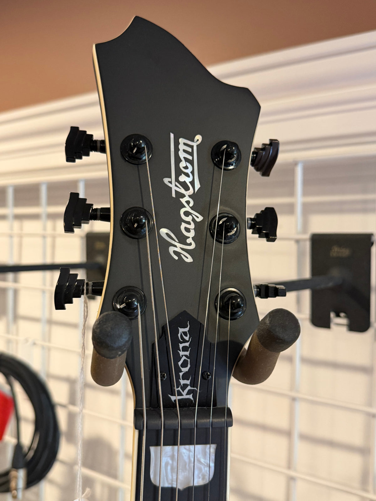Hagstrom Krona KRO BCC Burnt Charcoal Electric Guitar with Case - Open Box