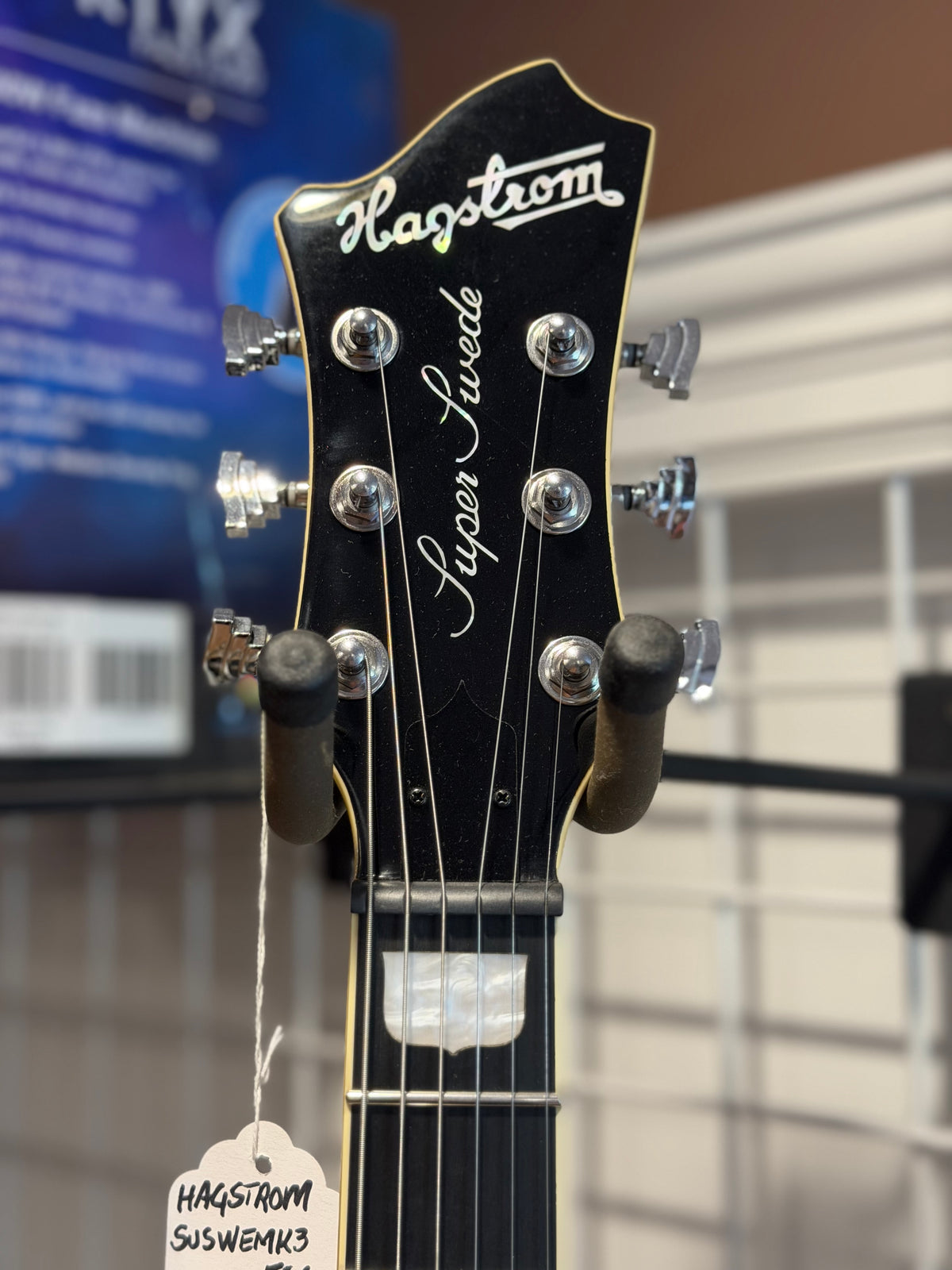 Hagstrom Super Swede SUSWEMK3-FSG Fall Sky Gloss Electric Guitar w/ case Open Box