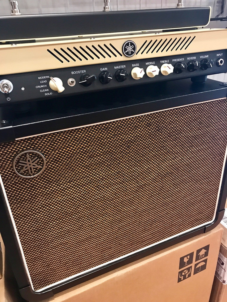 Yamaha THR100H amplifier and THRC112 1x12 Cabinet OB