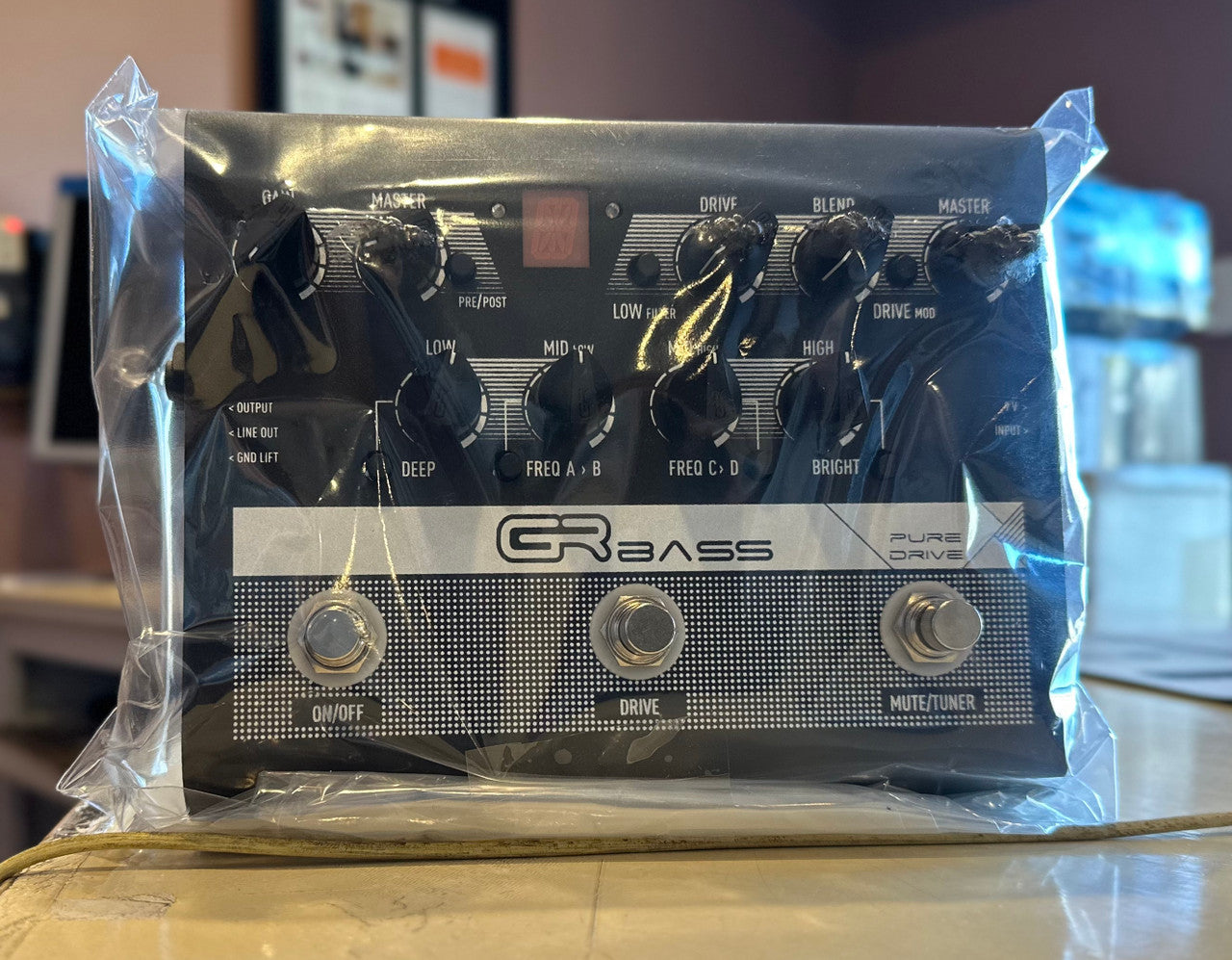 GR Bass Pure Drive Pedal Preamplifier Limited Black Edition open box