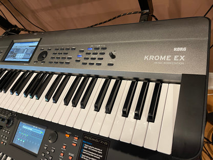 Korg Krome EX 73 workstation keyboard used