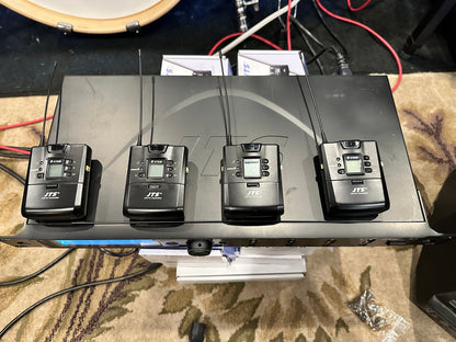 JTS R-4 4 channel Wireless System with 4 R-4TBM body packs