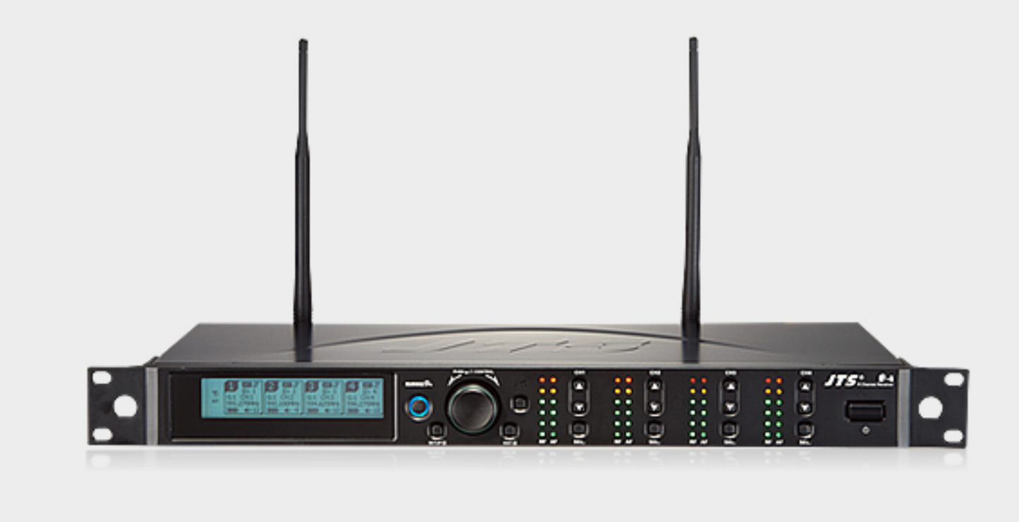 JTS R-4 UHF 4-Channel Wideband Diversity Wireless Receiver open box
