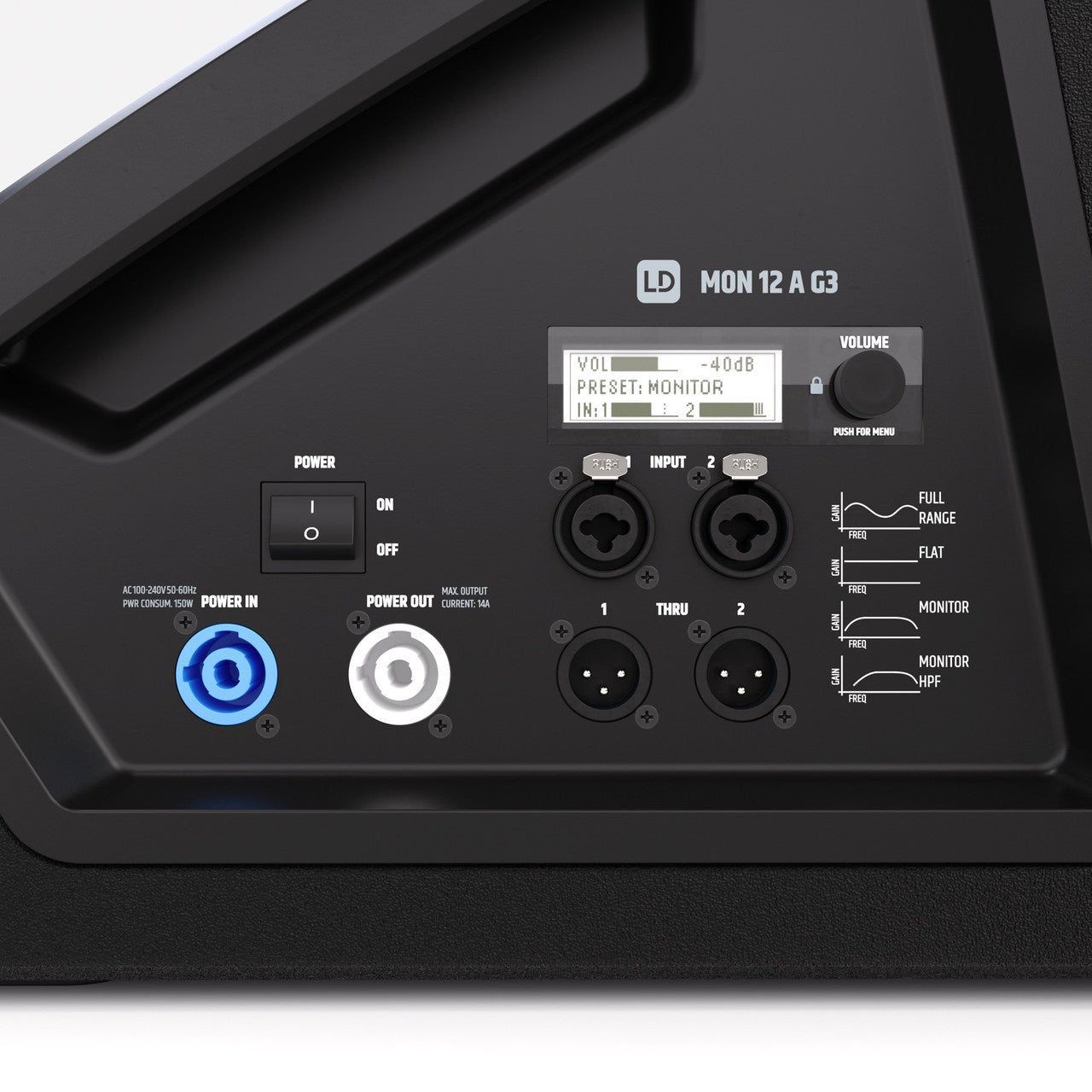 LD Systems MON 12 A G3 1,200W 12-inch Powered Coaxial Stage Monitor