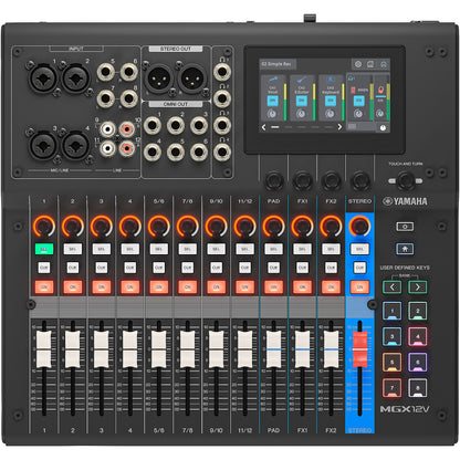 Yamaha MGX12V 18-Channel Digital Mixer With Video Interface Black