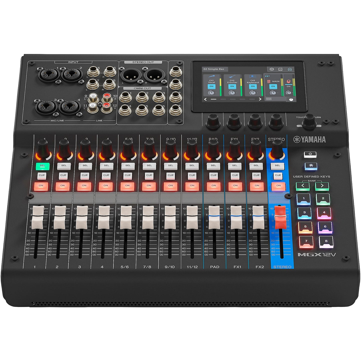 Yamaha MGX12V 18-Channel Digital Mixer With Video Interface Black