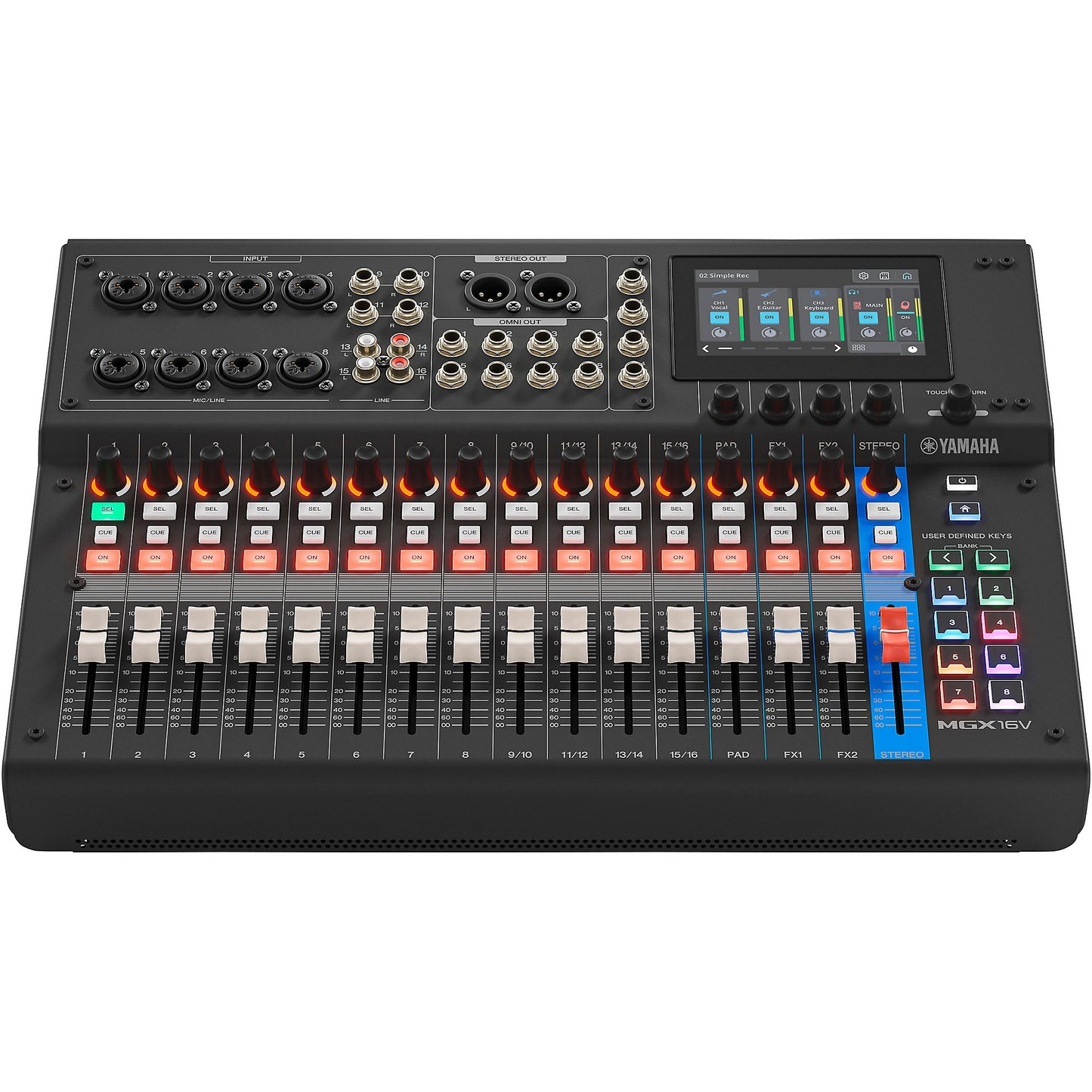 Yamaha MGX16V 22-Channel Digital Mixer With Video Interface Black