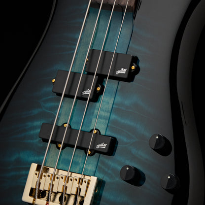 Spector Icon NS-2 Neck Through Black & Blue 4 string bass