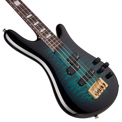 Spector Icon NS-2 Neck Through Black & Blue 4 string bass