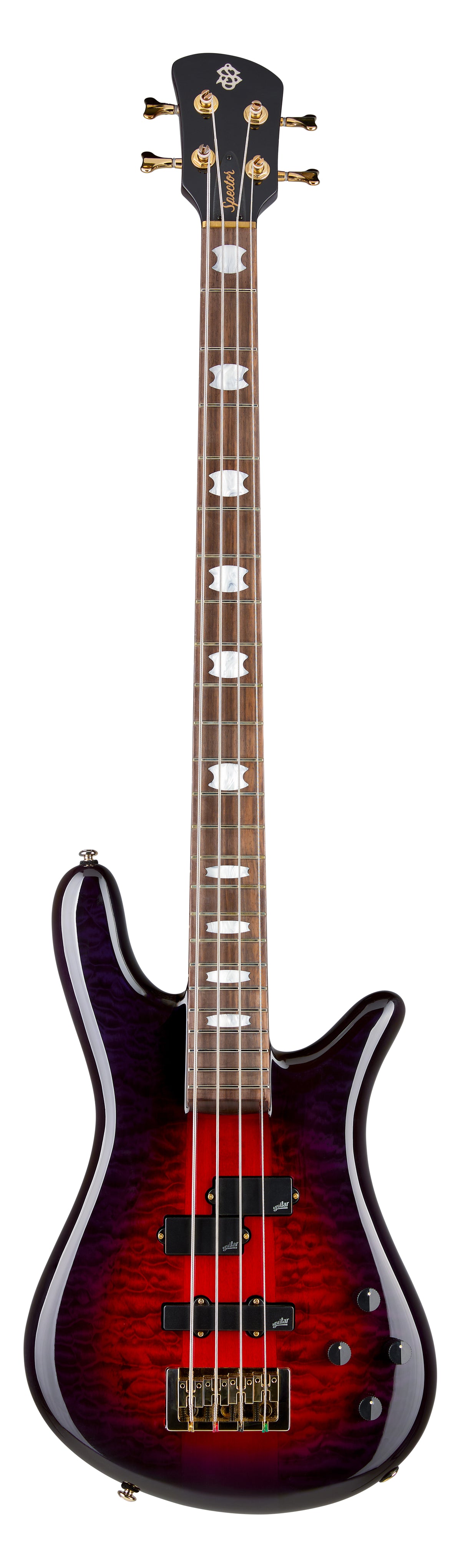 Spector Icon NS-2 Neck Through Purple Cherry Gloss Finish 4 string bass