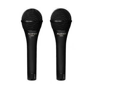 2 pack of Audix OM6 Dynamic Concert level professional vocal microphones