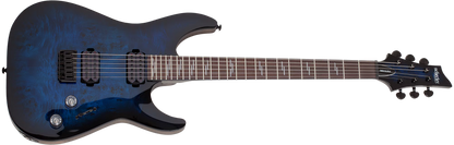 Schecter Omen Elite-6 See Thru Blue Burst 2452 guitar open box