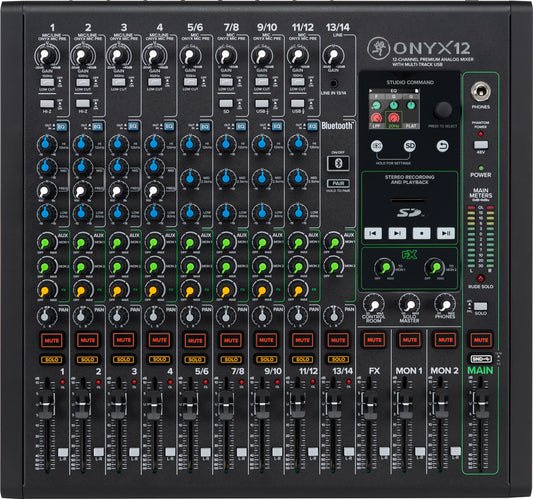 Mackie Onyx12 12-channel Analog Mixer with Multi-Track USB