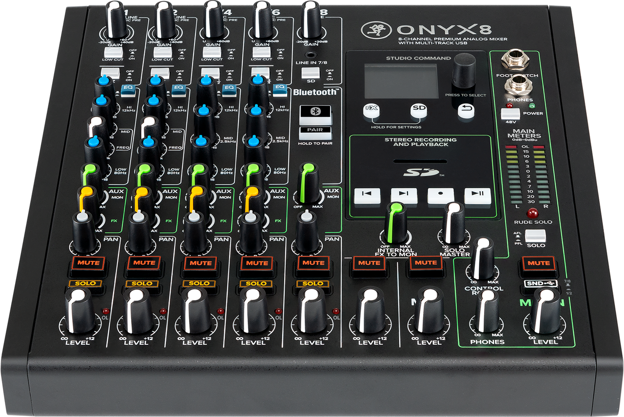 Mackie Onyx8 8-channel Analog Mixer with Multi-Track USB