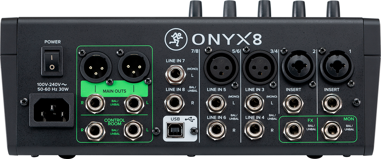Mackie Onyx8 8-channel Analog Mixer with Multi-Track USB