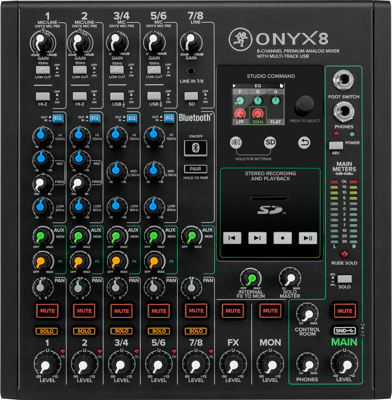 Mackie Onyx8 8-channel Analog Mixer with Multi-Track USB