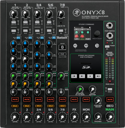 Mackie Onyx8 8-channel Analog Mixer with Multi-Track USB
