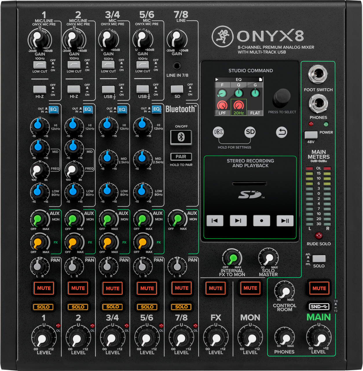 Mackie Onyx8 8-channel Analog Mixer with Multi-Track USB