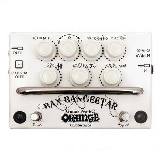 Orange Bax Bangeetar Guitar Pre-EQ Pedal White
