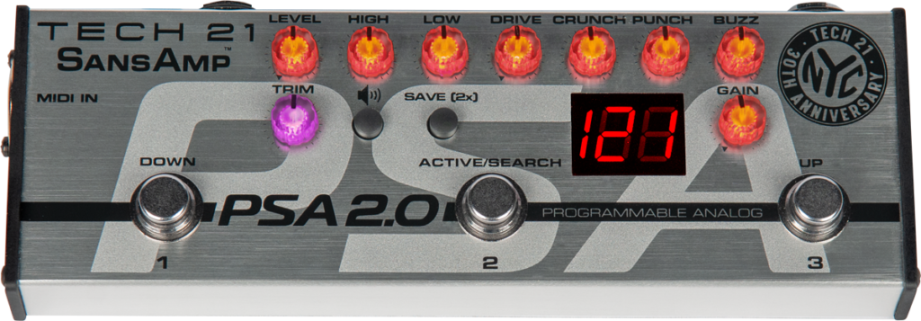 Tech 21 SansAmp PSA 2.0 Programmable Guitar Pre-amp Pedal
