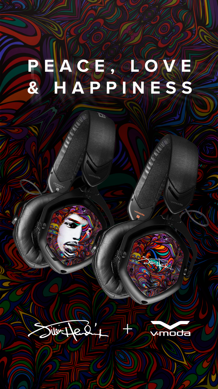 V-Moda X Artist Series Crossfade 2 Wireless Headphones Jimi Hendrix Limited Edition