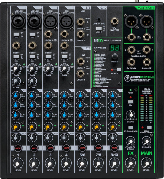 Mackie ProFX10v3 10-channel Mixer with USB and Effects open box