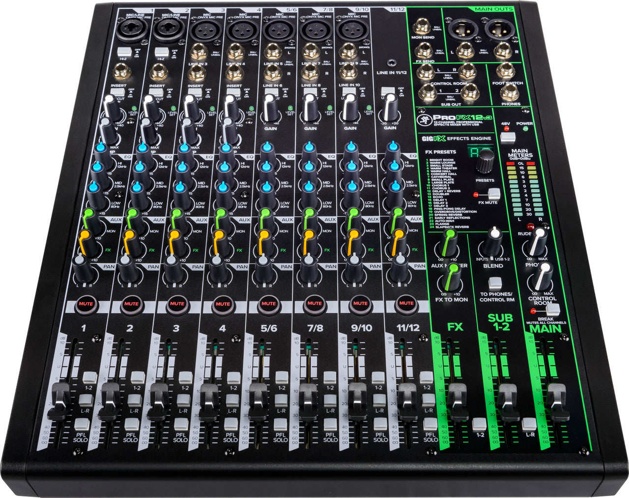 Mackie ProFX12v3 12-channel Mixer with USB and Effects