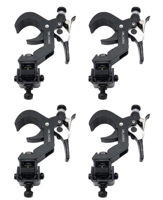 ProX T-QFXPRESSX4 4 Quick 90-Degree Folding Xpress Trigger Truss Clamp 2" Black