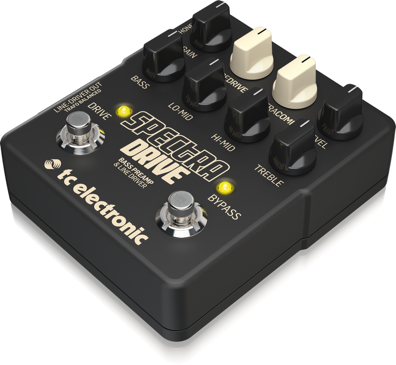 TC Electronic SpectraDrive Bass Preamp Drive Pedal Built-In TubeDrive SpectraComp