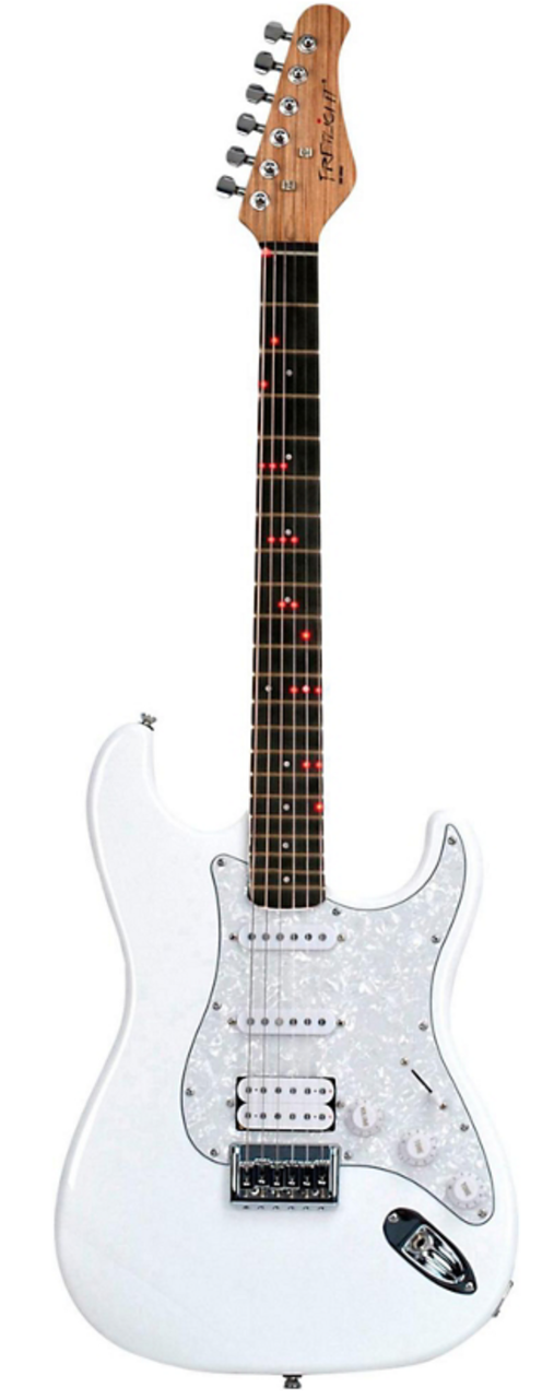 Fretlight FG-621WH White wireless learning electric guitar system Katana Fret service