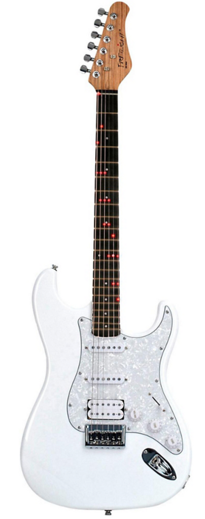 Fretlight FG-621WH White wireless learning electric guitar system Katana Fret service