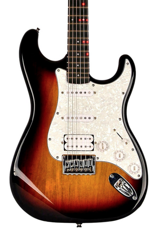 Fretlight FG-621SB SunBurst wireless learning electric guitar system Katana Fret service
