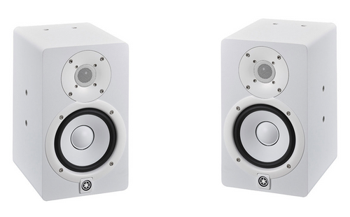 Yamaha HS5 powered Studio Monitors pair white