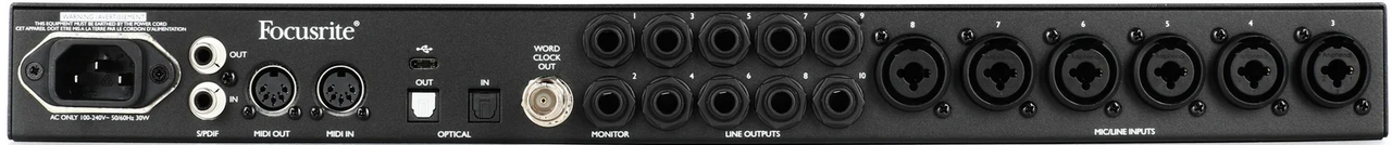Focusrite Clarett+ 8Pre USB-C Audio Interface