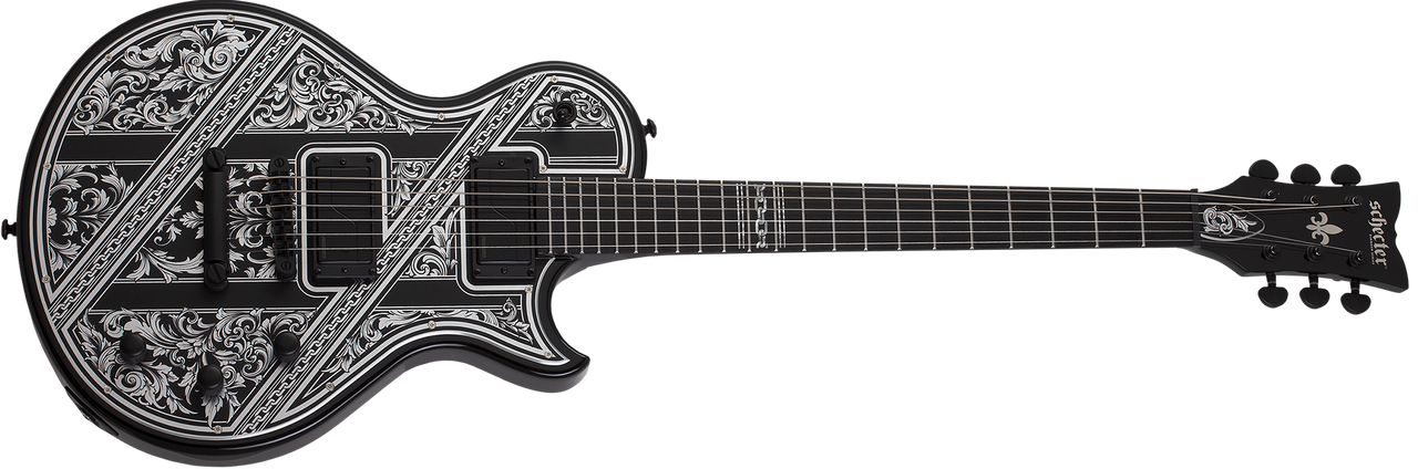 Schecter Solo-II Pryzm Palladium Gloss Black Guitar open box
