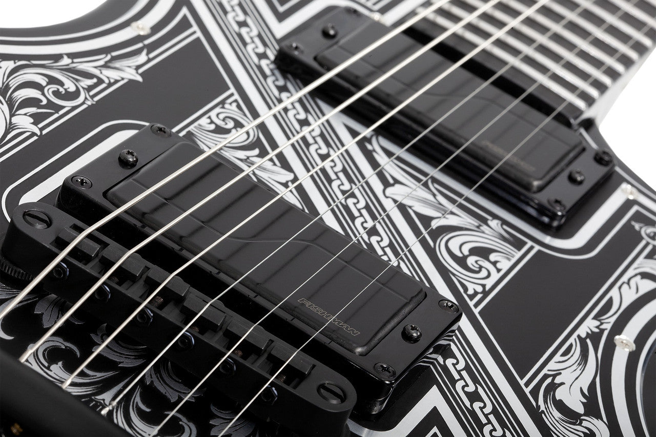 Schecter Solo-II Pryzm Palladium Gloss Black Guitar open box