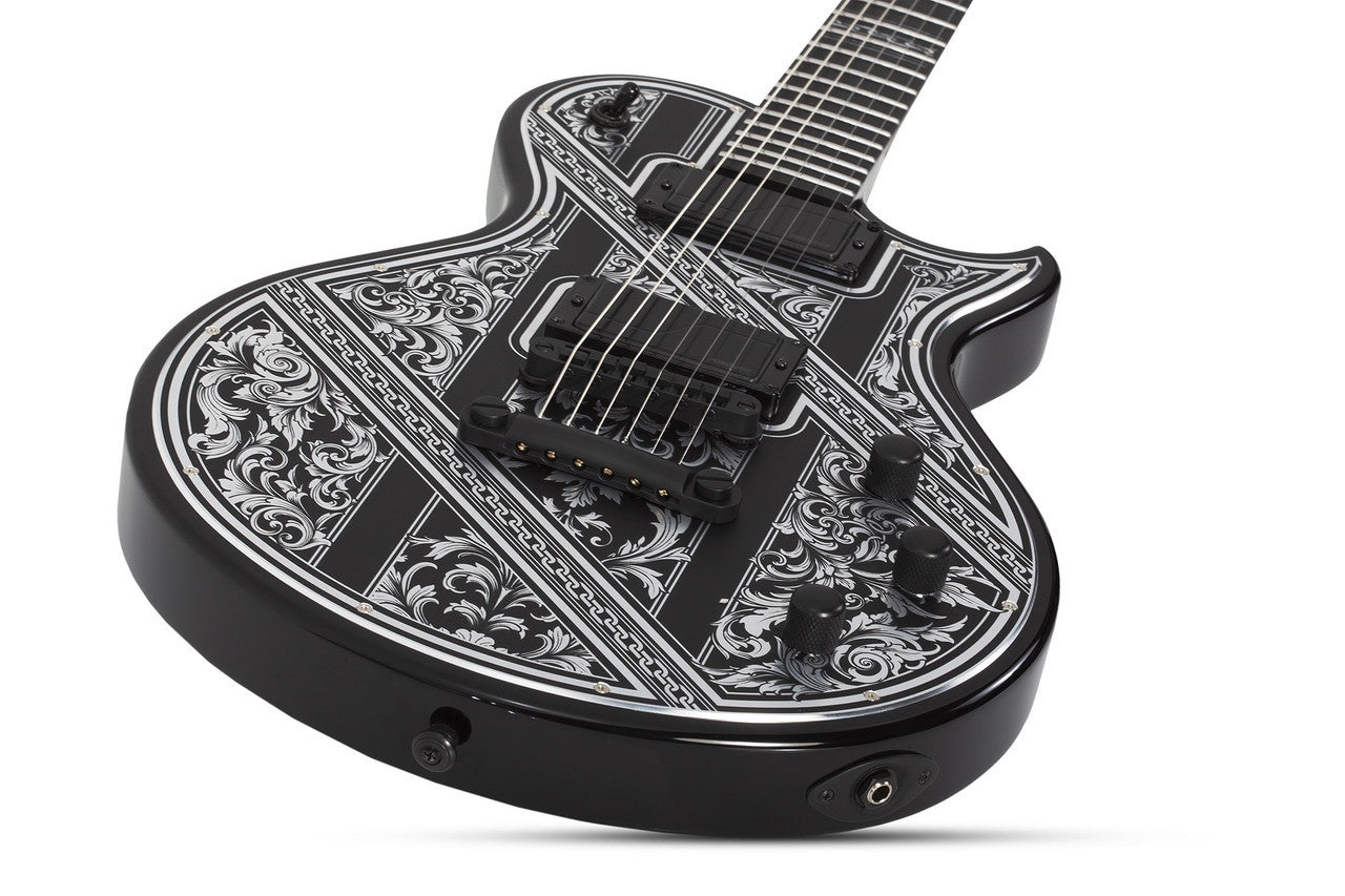 Schecter Solo-II Pryzm Palladium Gloss Black Guitar 921 open box