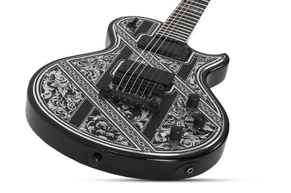 Schecter Solo-II Pryzm Palladium Gloss Black Guitar open box
