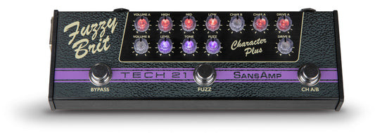 Tech 21 SansAmp Character Plus Fuzzy Brit Guitar Pedal