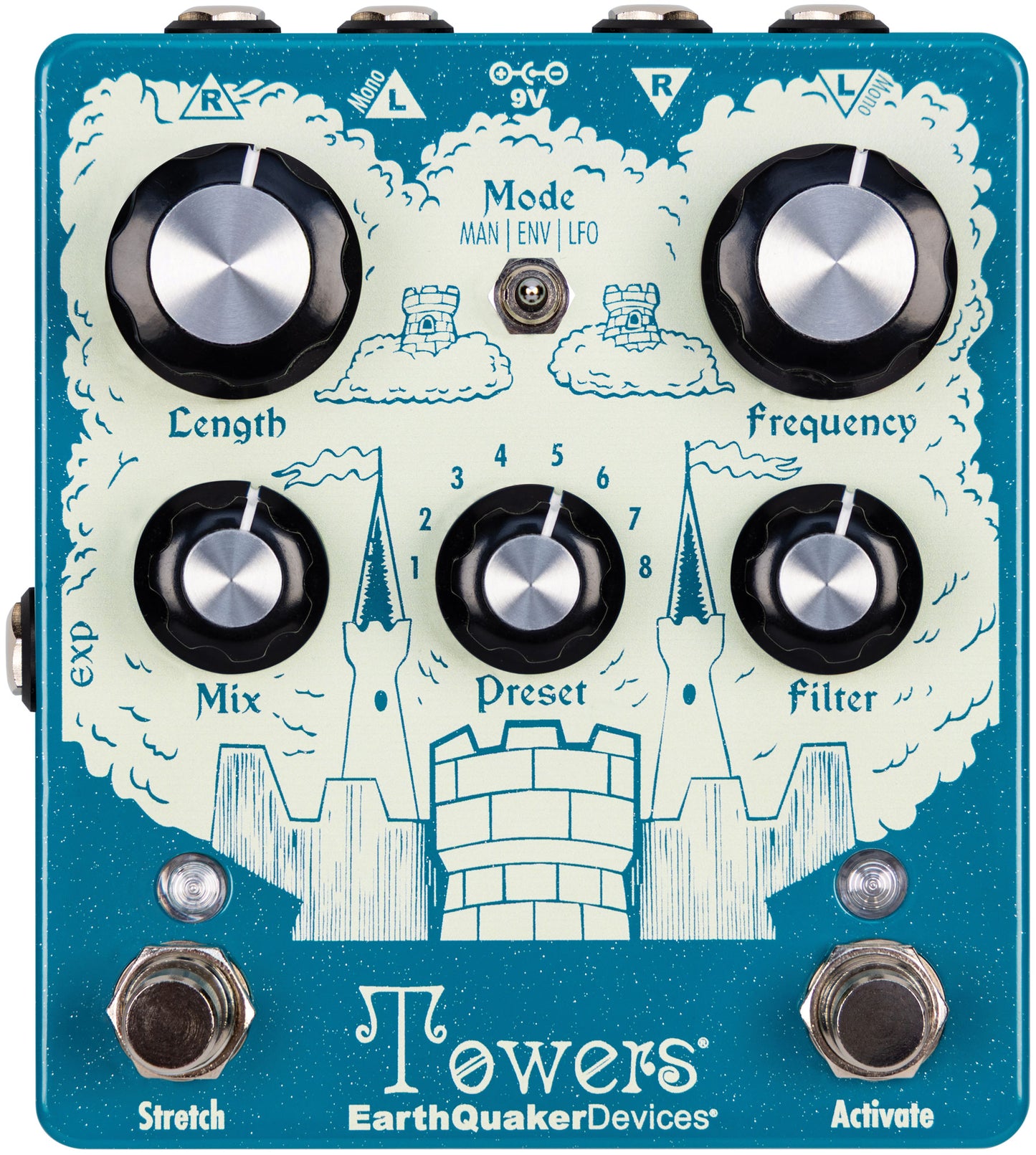 Earthquaker Towers Soundscape Generator Delay/Reverb Pedal