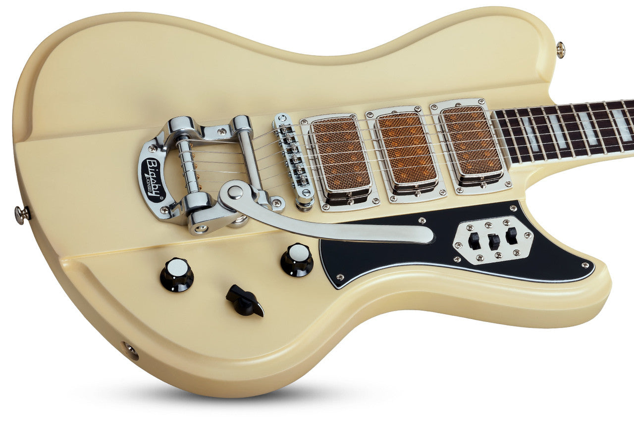 Schecter Ultra III IVYP electric guitar Ivory Pearl with SGR Case