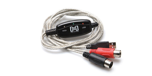 Hosa Tracklink MIDI to USB Interface, MIDI I/O to USB Type A, 6 ft USM-422