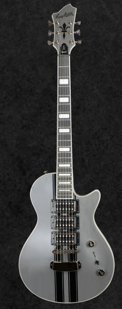 Hagstrom Ultra Max GT CBG Carbonized Grey Guitar with Case open box