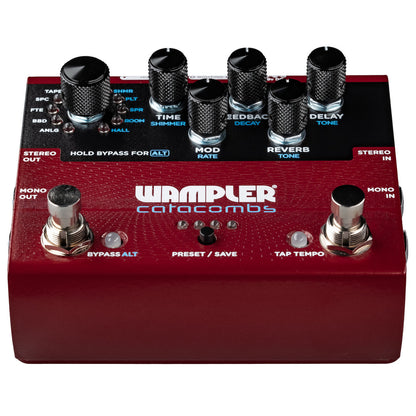 Wampler Catacombs Reverb and Delay Pedal open box