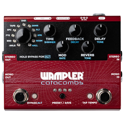 Wampler Catacombs Reverb and Delay Pedal open box