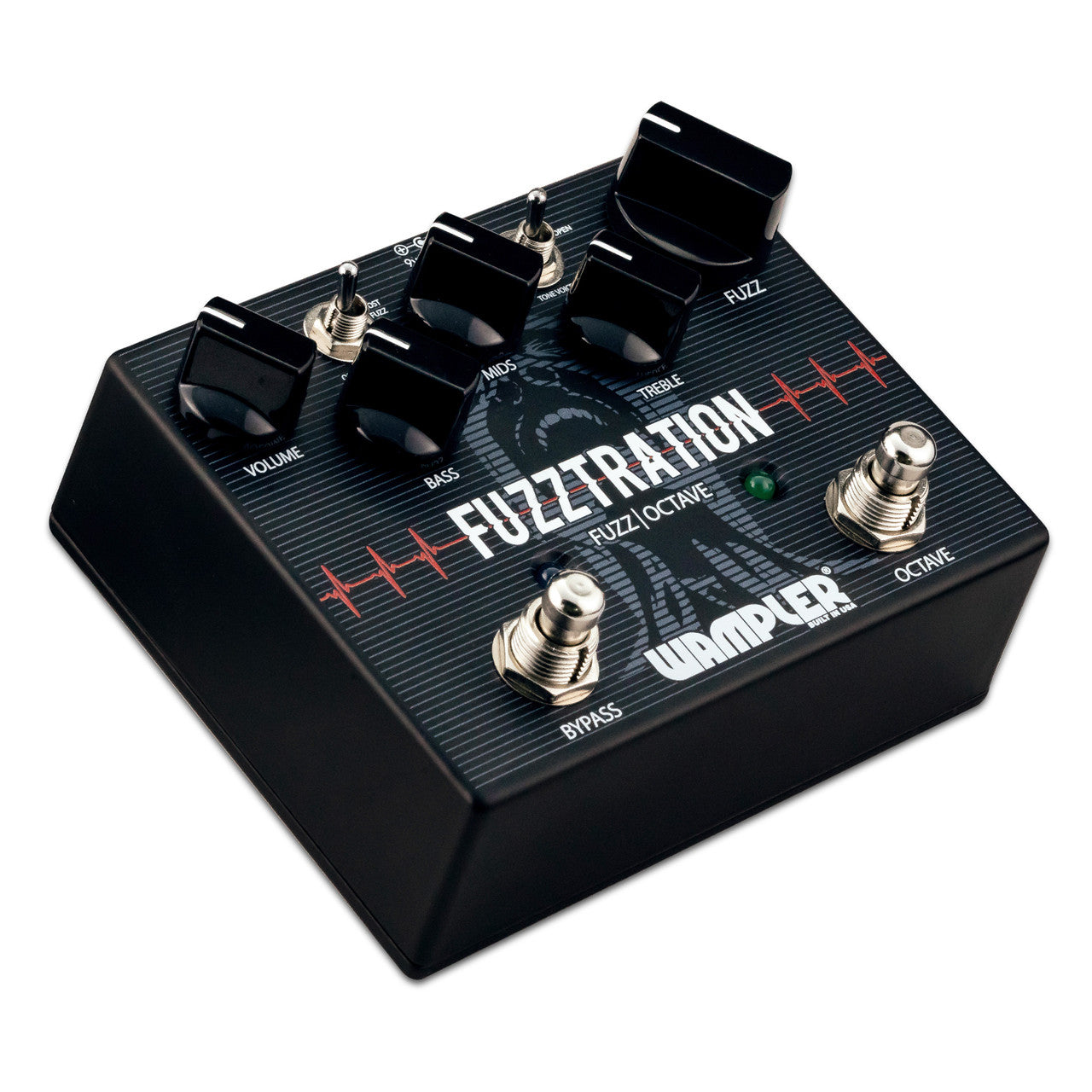Wampler Fuzztration Fuzz and Octave guitar effects pedal demo display