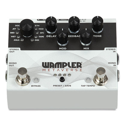 Wampler Metaverse DSP multi-delay multi-effect Guitar pedal Display