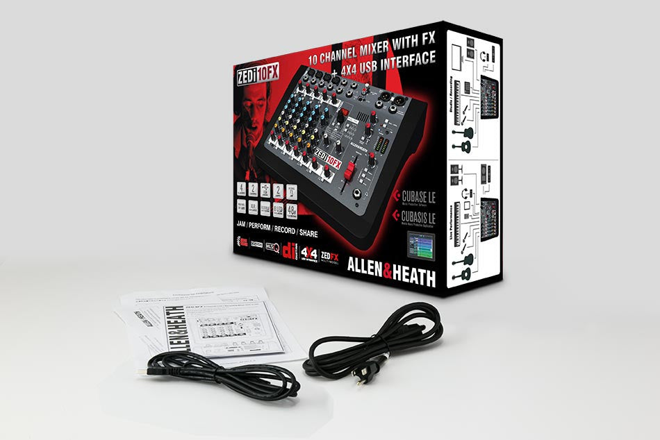 Allen & Heath Zedi-10FX Hybrid compact mixer  4×4 USB interface with FX