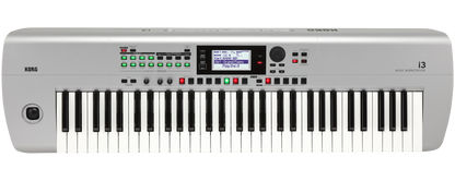 Korg i3 Music Workstation 61 keyboard Silver open box