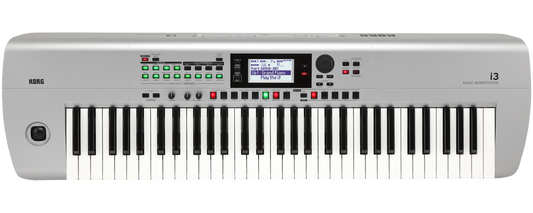Korg i3 Music Workstation 61 keyboard Silver open box